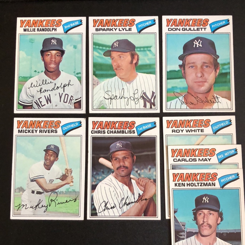 1970s Burger King Edition Yankees Baseball Cards